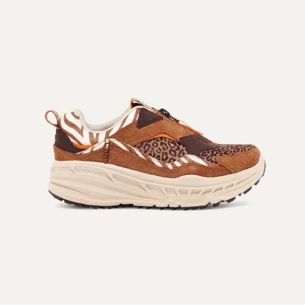 Stylish Brown Animal Print Women's Sneakers
